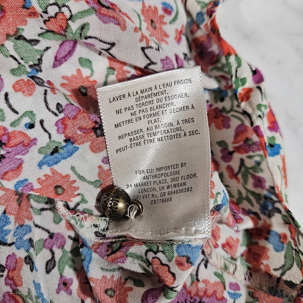 Anthropologie Maeve Hiver Floral Blouse - Picture 6 of 7